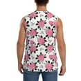 thumbnail image 4 of Daiia Rose Flowers Printed Men's Tank Tops,Casual Soft Sleeveless Gym Muscle Shirts Bodybuilding Tee-3X-Large, 4 of 8