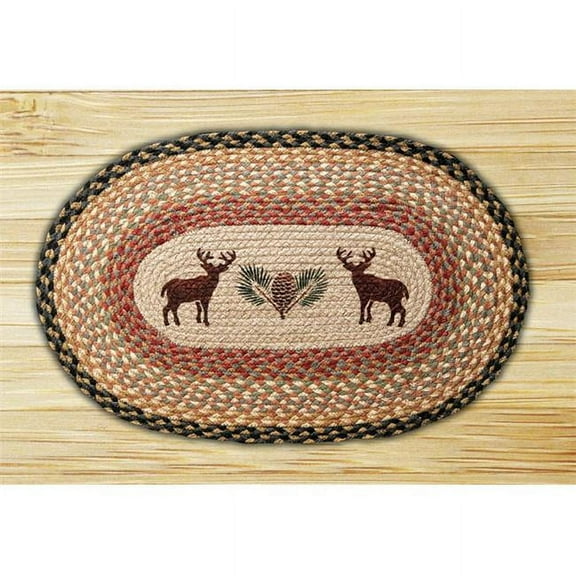 Earth Rugs 65-057DP Deer-Pinecone Oval Patch