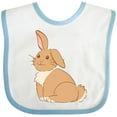 thumbnail image 3 of Inktastic Easter Cute Floppy Ear Brown Bunny Boys or Girls Baby Bib, 3 of 4
