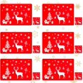 thumbnail image 1 of 12pcs PVC Christmas Placemats and Coaster, Heat Resistant Plastic Reindeer Set Washable Table Home Party Christmas Dinner Decoration, 1 of 5