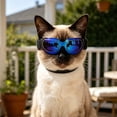 thumbnail image 3 of Gytml Dog Cat Sunglasses Uv Protection, Lightweight Adjustable Strap Pet Goggles, Windproof Eye Care Essential Outdoor Accessory For Small Medium Dogs & Cats(Blue-12X3.5cm), 3 of 4
