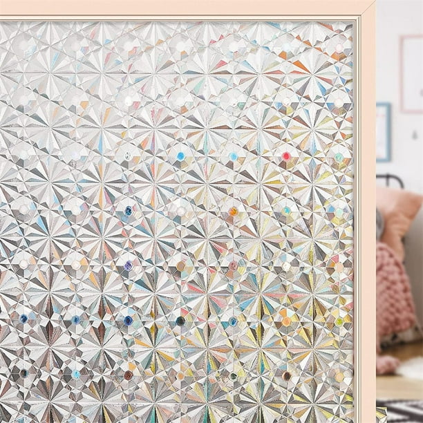 Suyin 3D Window Privacy Film Rainbow Static Glass Film Window Covering