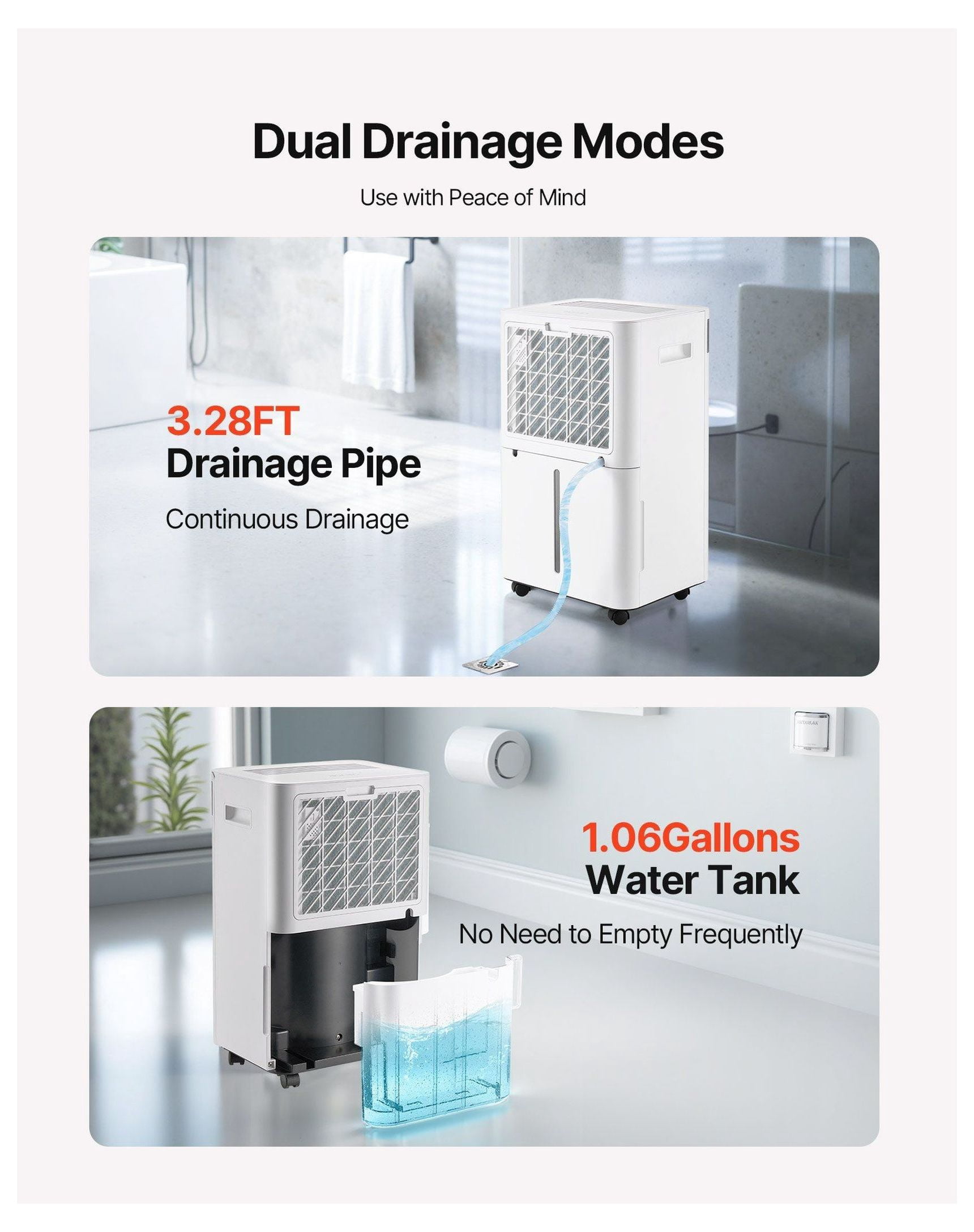 52 Pint Dehumidifier for Home Basement, Smart Control Low Noise Dehumidifier, Efficient Humidity Remover for Bedroom, Living Room, Cellar