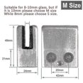 thumbnail image 2 of Glass Clamp, 8 Pack Stainless Steel Square Clamp 6-8mm Glass Clip Clamp Bracket Flat Back, 2 of 4