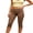 Coffee, variant on LMLYSoH Women's Slim Fit Capri Pants Dot Print Leggings Elastic Waistband Cropped Trousers for Party, Daily Wear