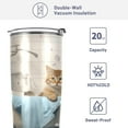 thumbnail image 4 of SKYSONIC Bathroom Cat Tumbler Stainless Steel Double Wall Vacuum Reusable Insulated Mug with Straw and Built-in Coaste for Cold and Hot Beverages, 12oz, 4 of 7