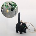 thumbnail image 4 of Lovely Resin Cat Figurine Hanging Ornament Statue for Car Tabletop Decor Decoration - Black, 4 of 8