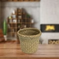 thumbnail image 3 of SOPOTUTU Khaki Woven Basket Natural Look Home Trash Storage Bin and Stylish Organizer for Living Room Bedroom, 3 of 5