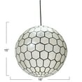 thumbnail image 2 of Creative Co-Op Capiz Honeycomb Ceiling Light, 2 of 7