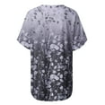 thumbnail image 5 of WXLWZYWL Women's Loose Tops Crewneck Print Tees Short Sleeve T Shirt Blouse Loose Tops Silver, 5 of 5