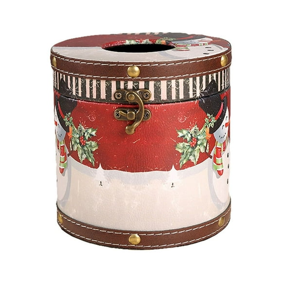 Roll Box Round Tissue Box Tissue Paper Holder Paper Towel Holder for Bathroom Desk Tissue Holder Desktop Tissue Case Toilet Paper Holder Tissue Container Toilet Paper Storage