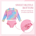 thumbnail image 2 of Toddler Girls Rash Guard Sets with Bikini Bottoms Swimwear（4-7Y）, 2 of 8