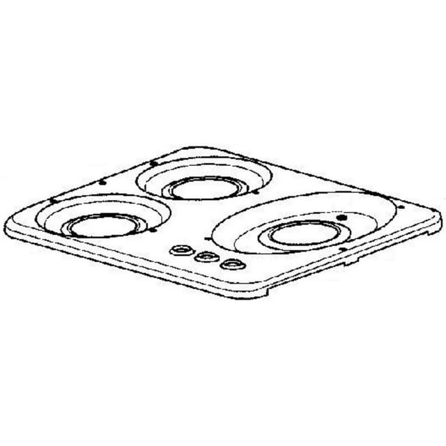 Dometic Stove Top 57115 Replacement For Wedgewood DV30 Drop In Cooktop; 3 Burner; White