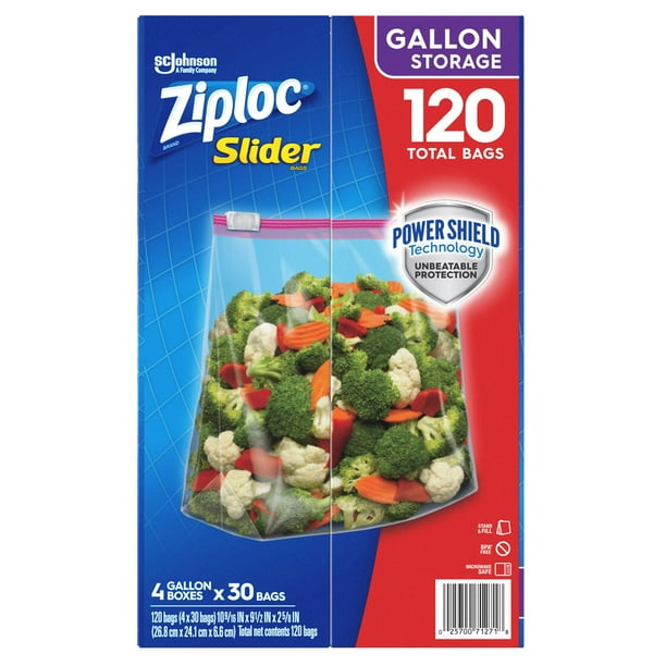 Ziploc Storage Slider Gallon Bags (120 ct.)