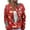 Wine, variant on Women's Fashion Christmas Printed Long Sleeve Knitted Cardigan Button Down Jacket for Holiday Casual Wear and Women's Outerwear with Festive Design,Watermelon Red,4XL