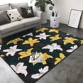 thumbnail image 3 of Area Rugs For Living Room Decor - Lilies Flowers White Yellow Soft Anti Slip Throw Washable Rugs 5x7 For Bedroom, Indoor Carpet For Bedroom Living Room 80x58In, 3 of 7