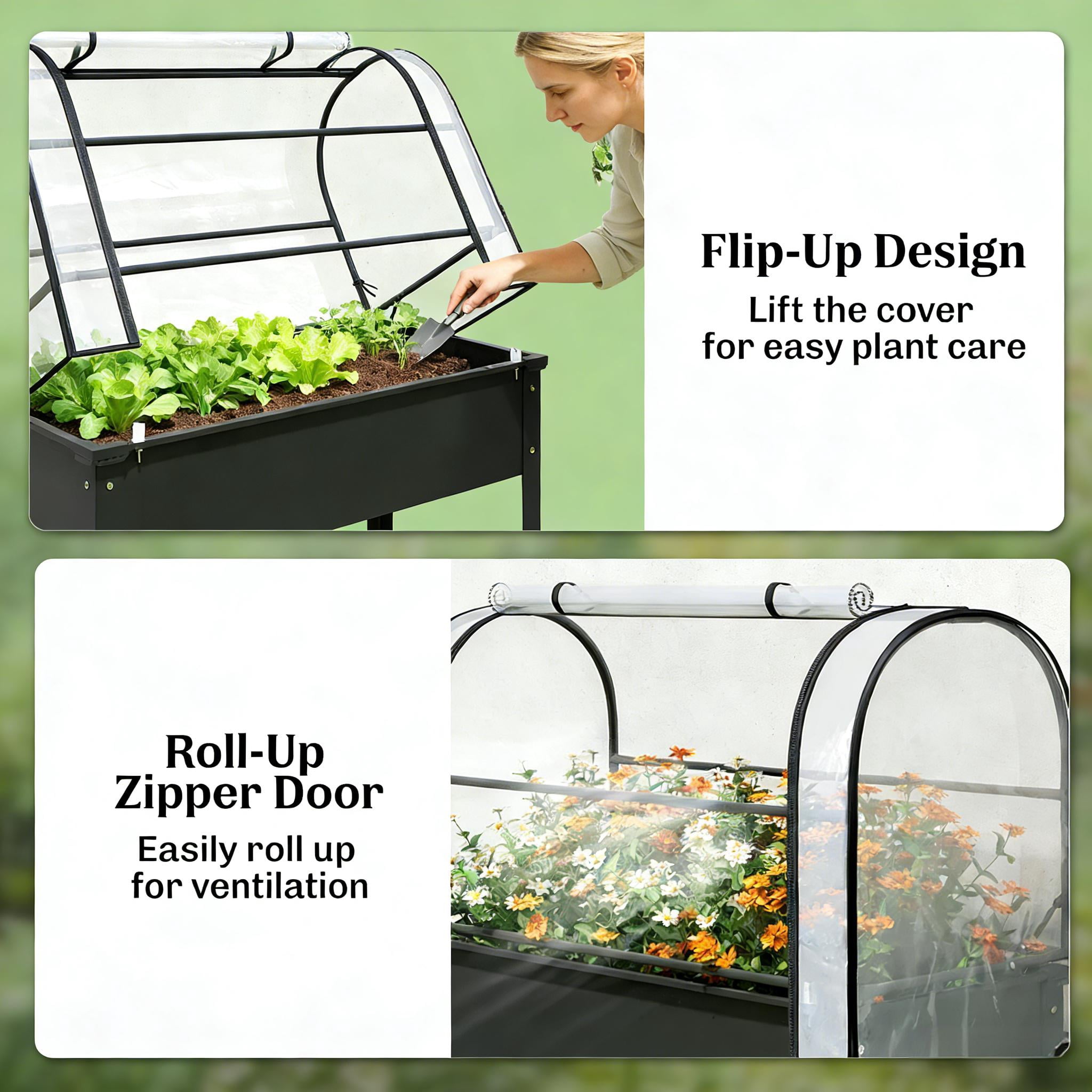 Elevated Plant Boxs, Raised Garden Bed Flower Box