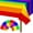 Rainbow-6pcs, variant on Disposable Rainbow Tablecloth 108 x 54 Inch Rectangular Table Cover for Pride Month LGBTQ Party Birthday and Theme Celebrations