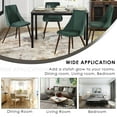thumbnail image 6 of Homy Casa Dining Chairs Set of 2, Velvet Dining Chairs with Backrest for Kitchen, Dining Room, Bedroom, Living Room, Green, 6 of 10