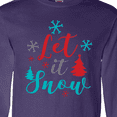 thumbnail image 4 of Inktastic Let It Snow, Snowflakes, Christmas - Red Blue Gray Long Sleeve T-Shirt, 4 of 5