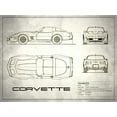 thumbnail image 2 of Rogan, Mark 18x15 White Modern Wood Framed Museum Art Print Titled - Corvette C3 White, 2 of 4