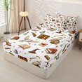 thumbnail image 2 of Homewish Antique Wizard Treasure Zipper Twin Comforter Sets with Fitted Sheet and 2 Pillowcases for Kids, Magical Owl Animal Zipper Bedding Set, Polka Dot Reversible, 4-Piece, 2 of 6