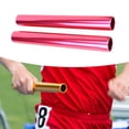thumbnail image 1 of 2 piezas de relé de aleación de aluminio palitos de carreras de rango de equipo portátiles competiciones oficiales de juego herramientas deportivas de Rojo, 1 of 8