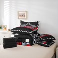 thumbnail image 6 of Catabedysis Racing Flag ABC Print A 7-Piece Twin Bedding,Personalized Monogrammed Gifts Bedding Comforter Set,Black Reversible For Boys, 6 of 7