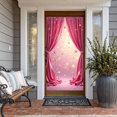 thumbnail image 3 of LUUFILx Pink Star Curtain Backdrop with Glittering Drapes and Hanging Stars Party Banner Decoration Photo Booth Background Baby Shower Birthday Stage Decor, 3 of 7