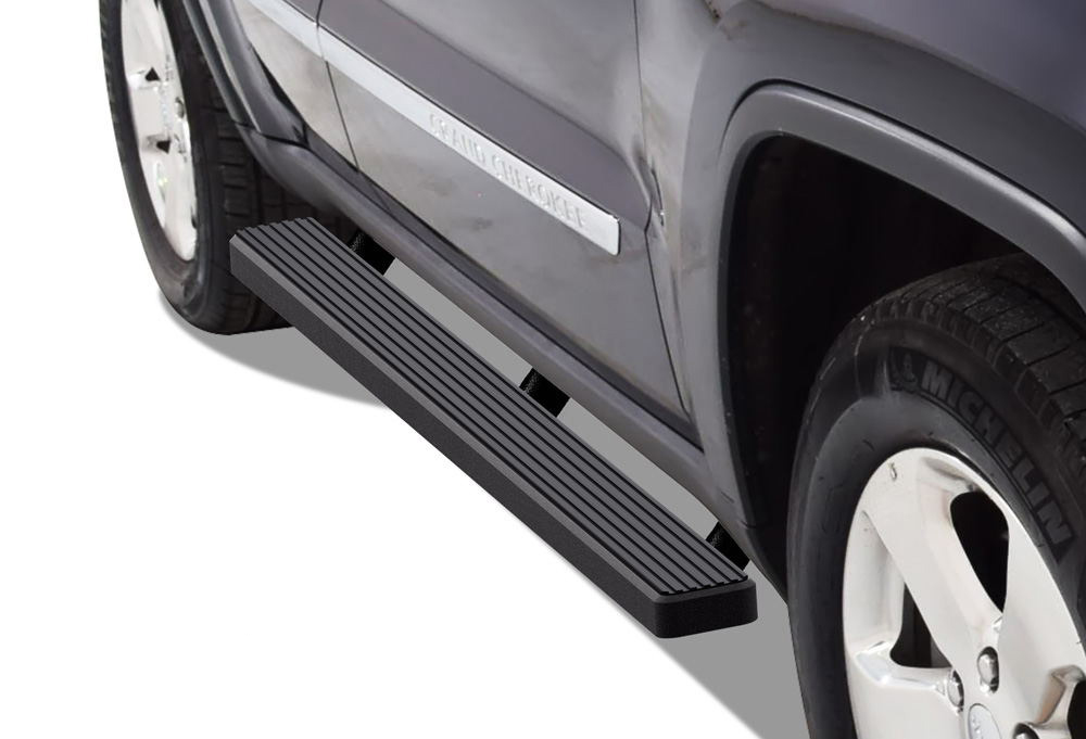 APS iBoard Running Boards 4in Matte Black Compatible with Jeep Grand