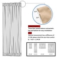 thumbnail image 6 of PiccoCasa 1Pc French Door Curtain Thermal Insulated Blackout Door Panel, Khaki 54"x72", 6 of 6