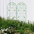 thumbnail image 6 of ACE-GARDEN, 1-YEAR-WARRANTY, 71"(H)*19.7"(W), 2 Pack of Metal Garden Trellis, Rustproof Trellis for Climbing Plants Outdoor Flower Support(Green), 6 of 6