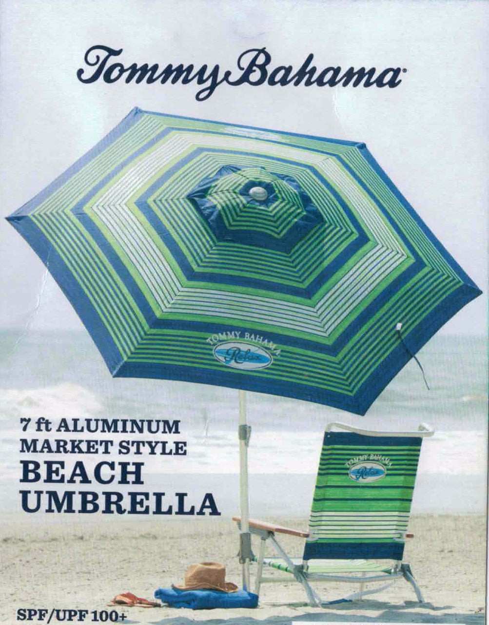 7' Tommy Bahama 7' Beach Umbrella Multi Umbrella Canopy Size 