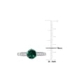 thumbnail image 2 of 1.00 Carat (Ctw) Lab-Created Emerald Ring in 10K White Gold with Diamonds for Women, 2 of 6
