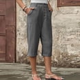 thumbnail image 5 of Luvrsol Capris for Women with Pockets Wide Leg Soft Breathable Casual Daily Cropped Trousers S-3XL, 5 of 9