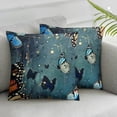 thumbnail image 3 of nygtbtfer Pillow Cases Cushion Covers Full Print Throw PillowSet of 2 Soft for Bed Kids Girl Floral Throw Pillowcases Decor Blue Cushion Cases 22x22in, 3 of 7