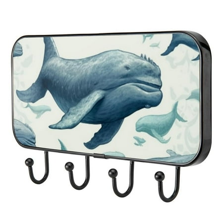 

Whale Self Adhesive Towel Coat Wood Iron Hooks for Home Keys Door Outdoor Home Improvement Utility Hook