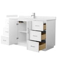 thumbnail image 2 of Elan TK 60" White Single Vanity & Carrara Cultured Marble Top & Nickel Trim, 2 of 5