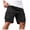 Black, variant on Zshosam Mens Shorts Casual Mens Casual Comfy Soft Linen Cotton Drawstring Active Sport Running Hiking Walk Shorts (Grey,L)