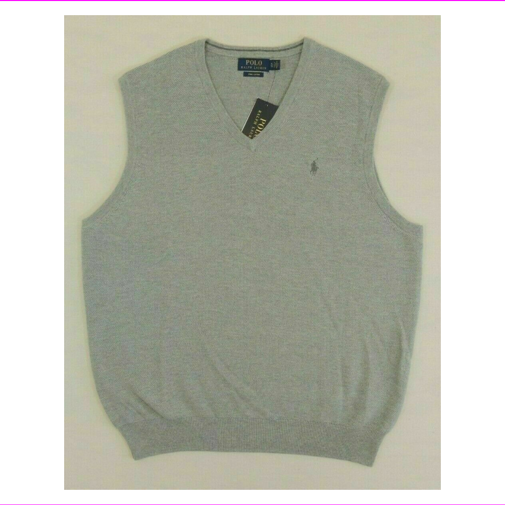 grey polo sweater vest