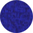 thumbnail image 1 of Ahgly Company Machine Washable Indoor Round Transitional MediumBlue Area Rugs, 6' Round, 1 of 7
