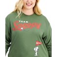 thumbnail image 2 of Love Tribe Womens Plus Size Long-Sleeve Cotton Snoopy T-Shirt,Desert Sage,3X, 2 of 3