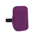 thumbnail image 5 of Water Bottle Pouch Neoprene Running Armband Zippered Handheld Lightweight Phone Arm Band Bag for Gym Accessories Tumbler Cup Trekking Hiking Violet, 5 of 10