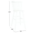 thumbnail image 6 of SAFAVIEH Galena Solid Spindle Back Bar Stool with Footrest, White, 6 of 13