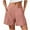 Pink, variant on Jalioing Shorts for Women Summer Casual Dressy Elastic Waist Loose Shorts Lightweight Business Work Shorts with Pocket