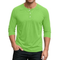 3/4 Sleeve Shirt Men Button Henley Baseball T-Shirts 2025 Fall Casual Cotton Sport Athletic Jersey Tee Tops