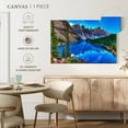 thumbnail image 4 of Elephant Stock Moraine Lake At Daybreak Photography Wall Art - Horizontal Canvas Wall Art - Living Room Wall Decor - Nature Canvas - Blue And Gray Decor - 39" x 26", 4 of 4