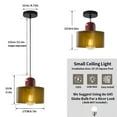 thumbnail image 5 of Comfortable Small Pendant Light Mid-Century Modern Glass Lampshade Hanging Light For Kitchen Island Bedroom, 5 of 8