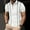 A0175-White, variant on POTETI Short Sleeve Mens Polo Shirts Casual Collared Shirts Sports Loose Striped Quarter Zip Tops
