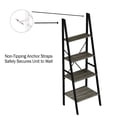 thumbnail image 4 of Lavish Home 4-Tier Ladder Shelf Set – Set of 2 Bookcases, Gray Woodgrain, 4 of 8